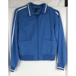 Lauren Active Ralph Lauren Cornflower Blue White Tennis Golf Track Jacket